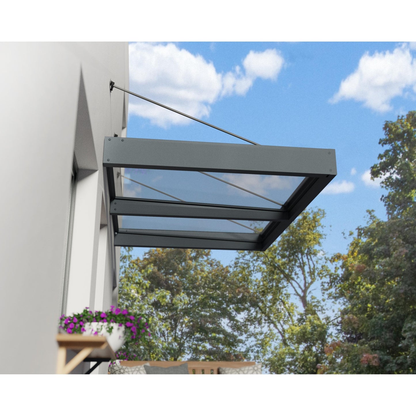 Marquesina para puerta Sophia XL 140x192 cm transparente Canopia