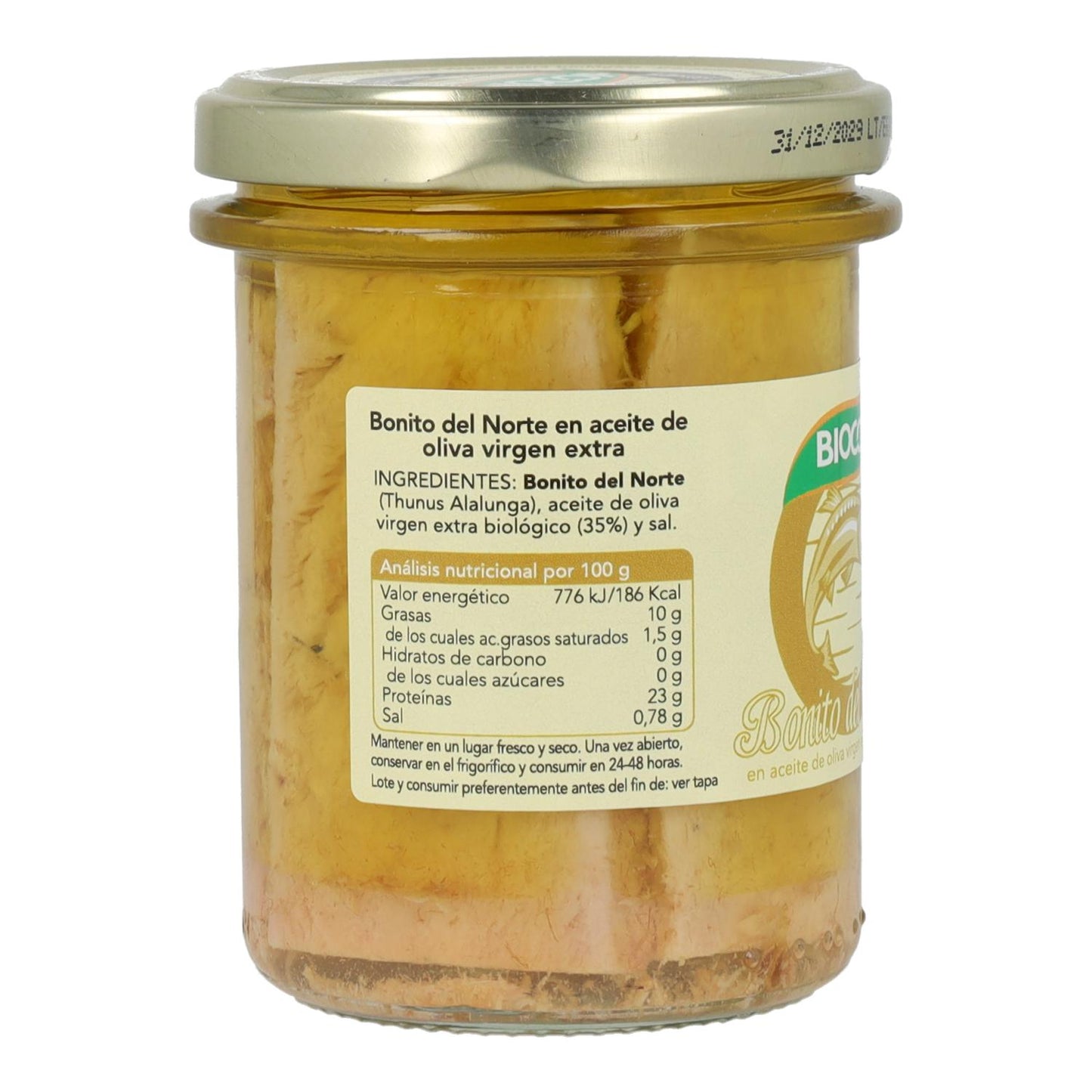 Filetes de Bonito del Norte Bio en conserva Biocop 175 g