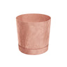 Maceta Pure cemento plato integrado terracota D 30 x 29
