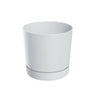 Maceta Pure plato integrado blanco D 15 x 15