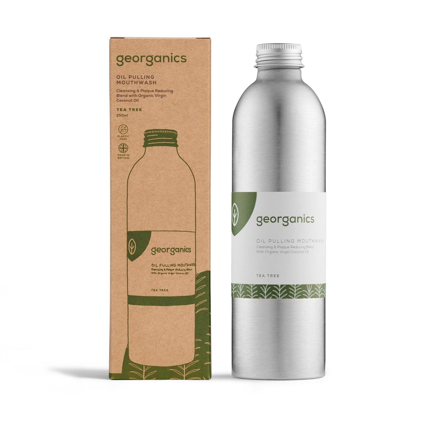 Enjuague Bucal con Aceite de Coco y Árbol del té Georganics