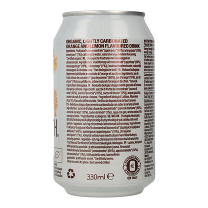 Pack x6 Refresco Bio Naranja y Limón, 330 ml.  Whole Earth
