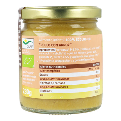 Pack 2x Tarrito Dorado BIO pollo con arroz +6 meses Smileat, 230g