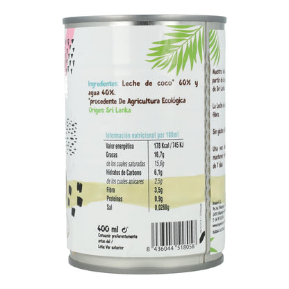 Leche de coco bio Ecosana 400 ml
