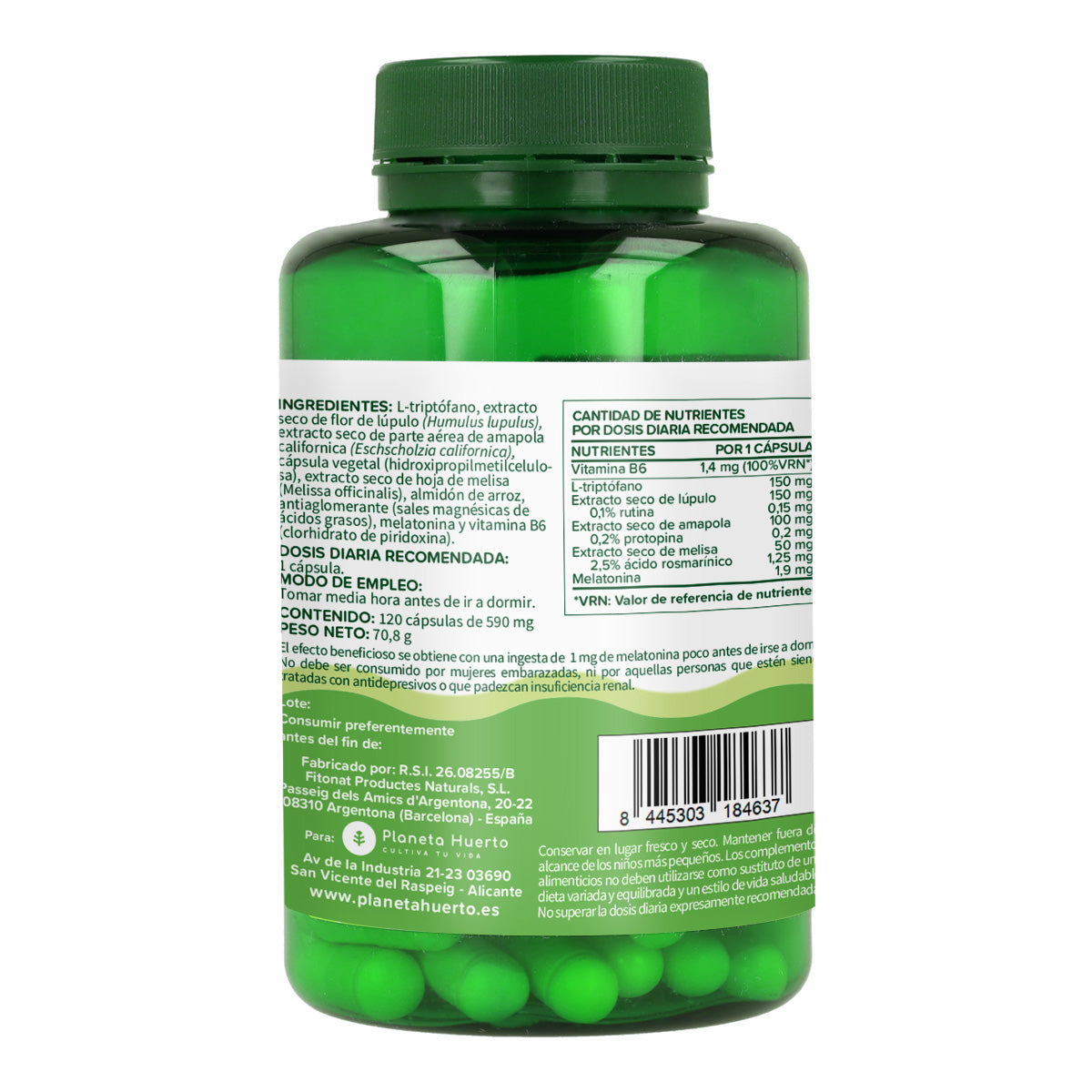 Pack 2x Melatonina complex Planeta Huerto 120 caps