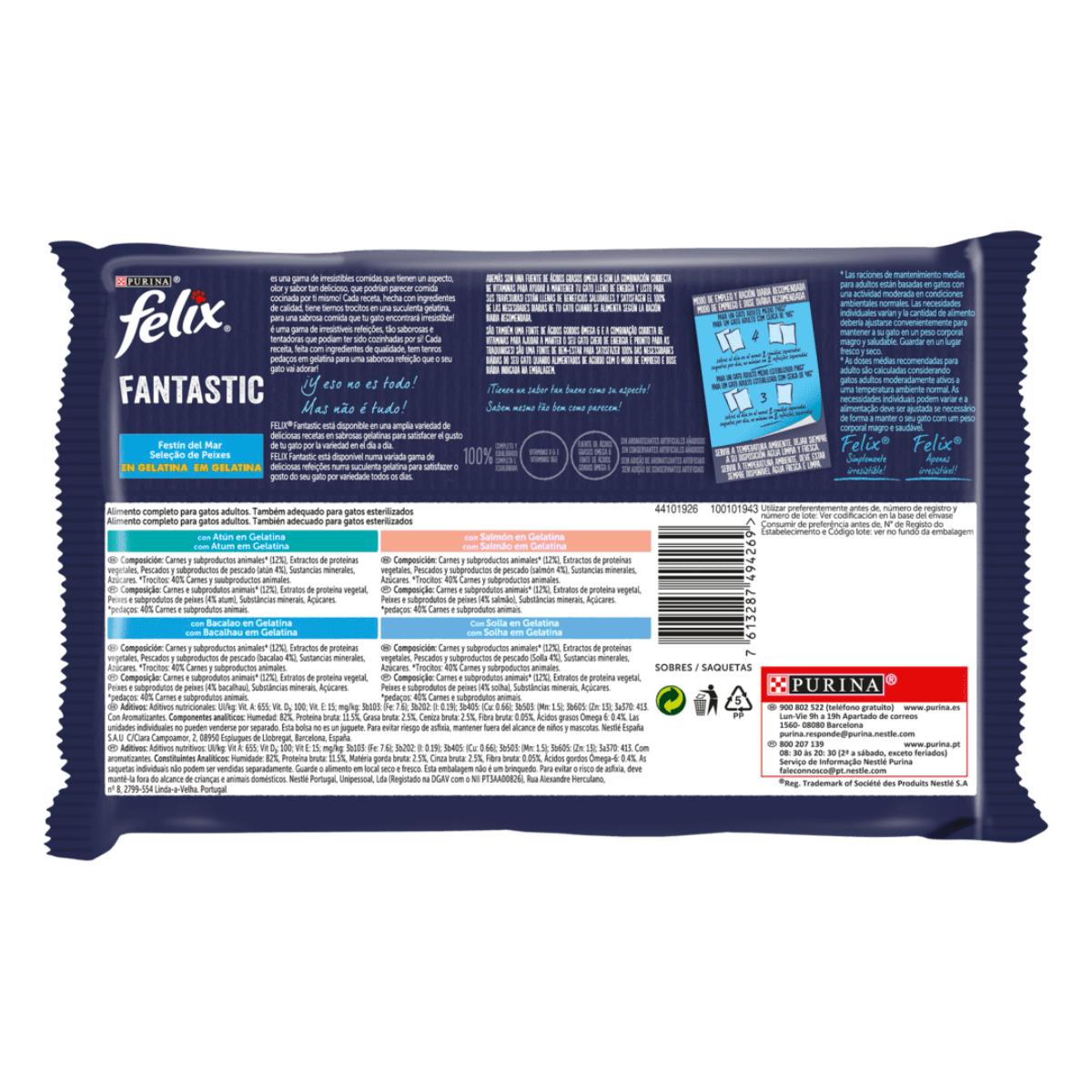 FELIX Fantastic Festín del Mar en Gelatina 12 x 85 g