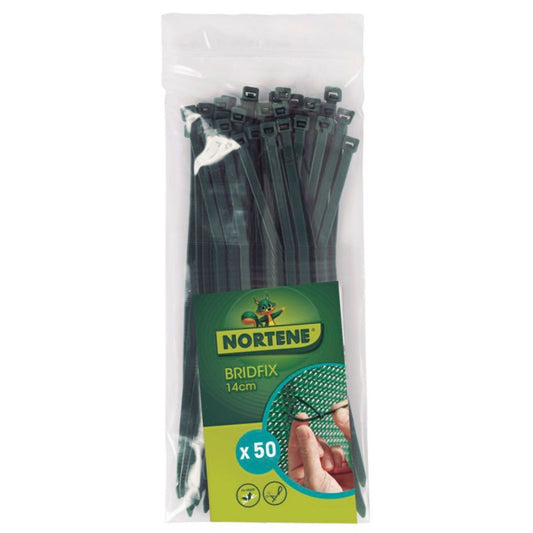 Bridas de sujeción verde Bridfix 50 ud Nortene
