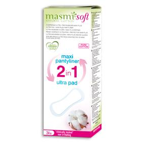 Protegeslip maxi 2en1 algodón Masmi 24 Uds