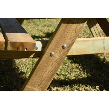 Mesa de Picnic madera natural 177x152x71 cm Faura