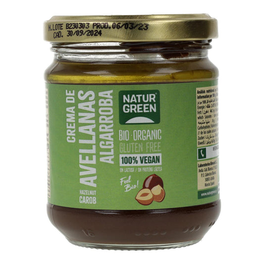 Crema de Avellanas y Algarroba Naturgreen, 200 g