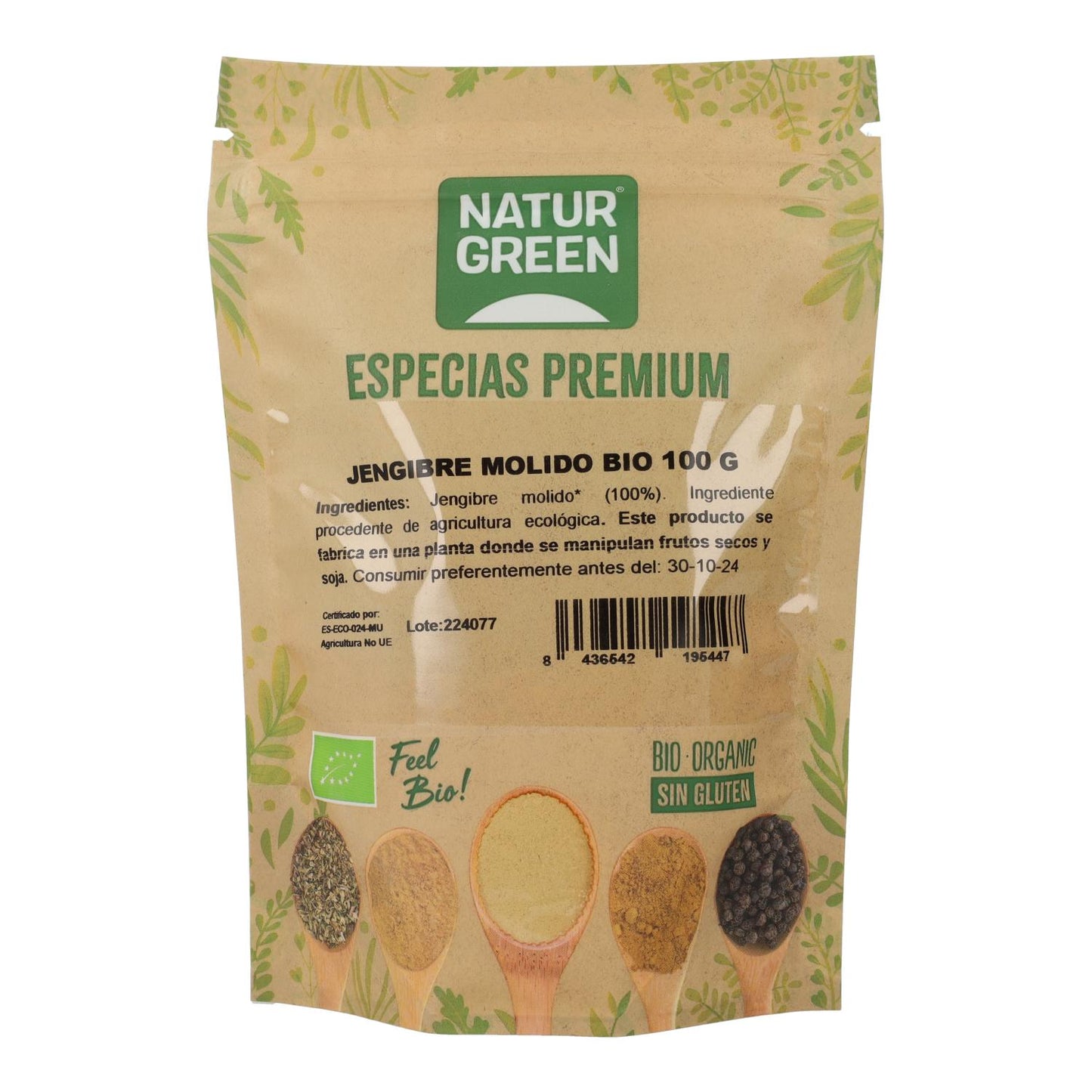 Jengibre Molido Bio NaturGreen 100 g