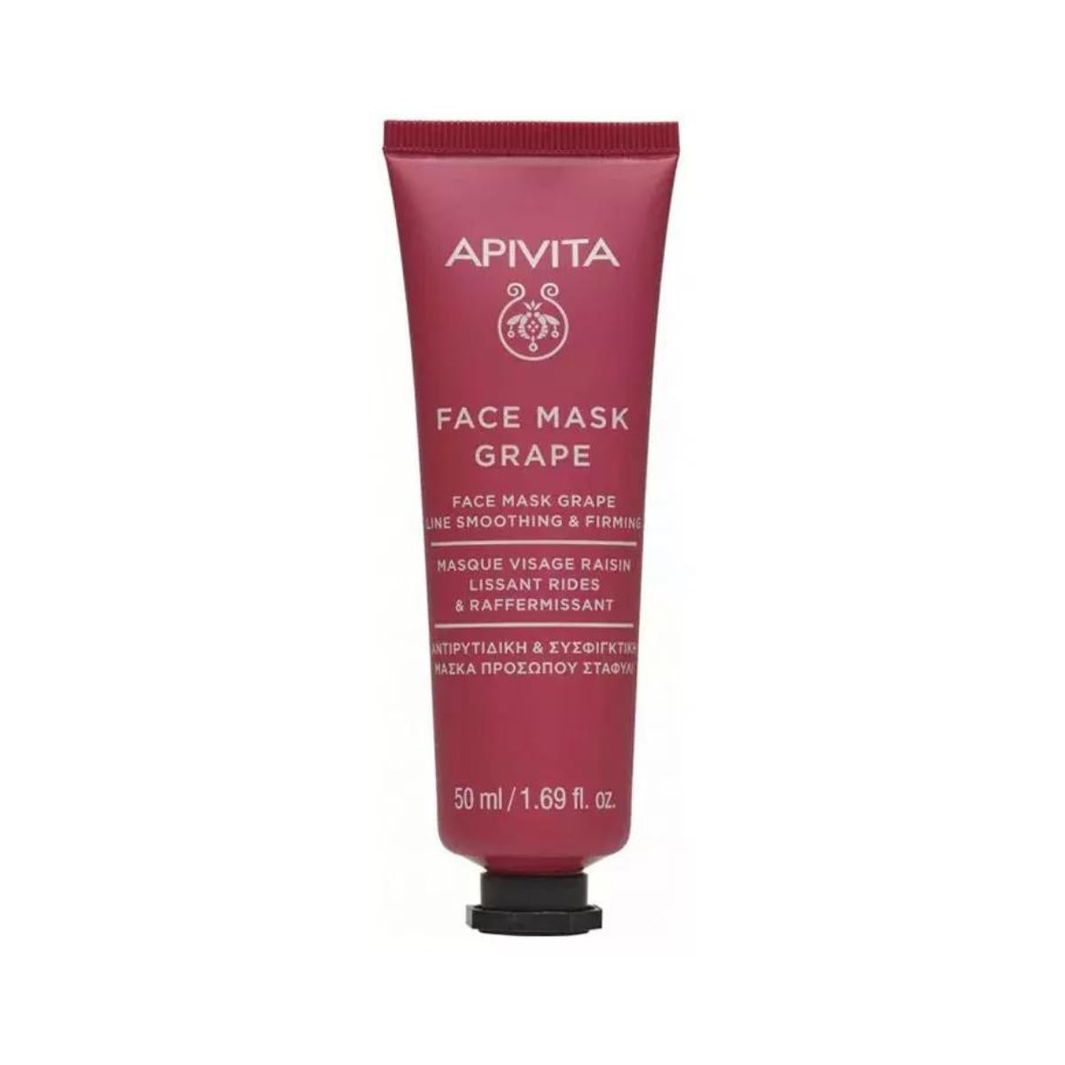 Mascarilla facial nutritiva antiarrugas con uva, APIVITA 50 ml