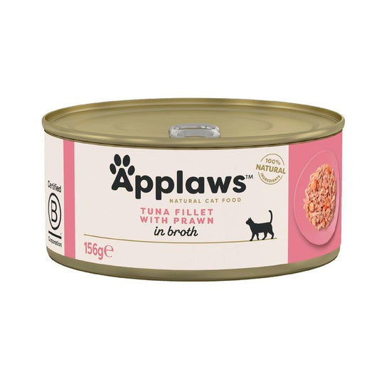 Comida húmeda para gatos Lata Atún y gambas Applaws 156 g