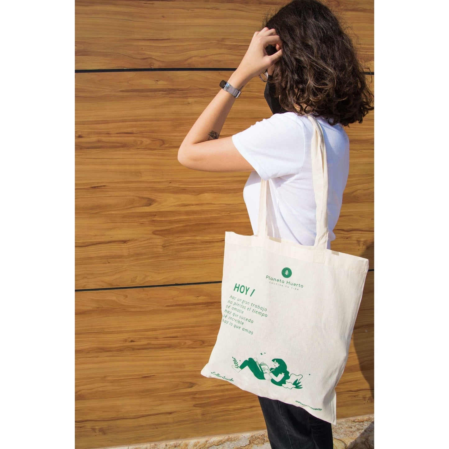 Bolsa de tela con diseño mujer