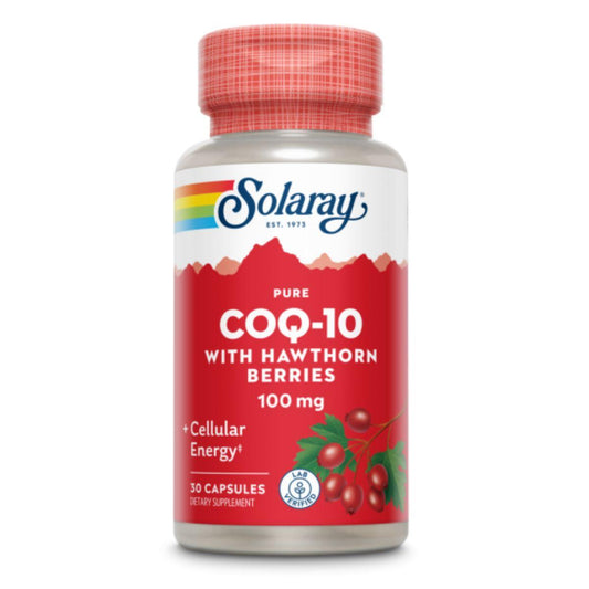 Pure Coq10 200MG complemento alimeticio a base de Coencima  Q10 30 cápsulas Solaray