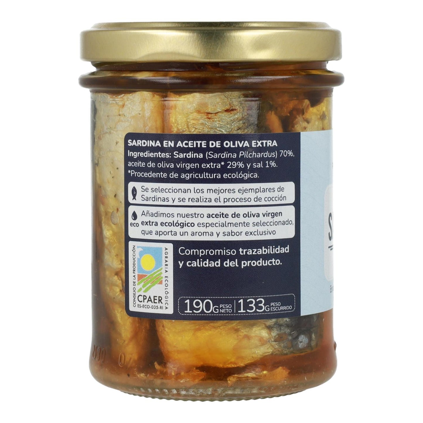 Pack 3x Sardinas en aceite de oliva ECO Planeta Huerto 190 gr