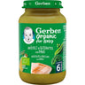 Tarrito de puré ecológico para bebés con Brócoli, Guisantes y Pavo Gerber 190 g