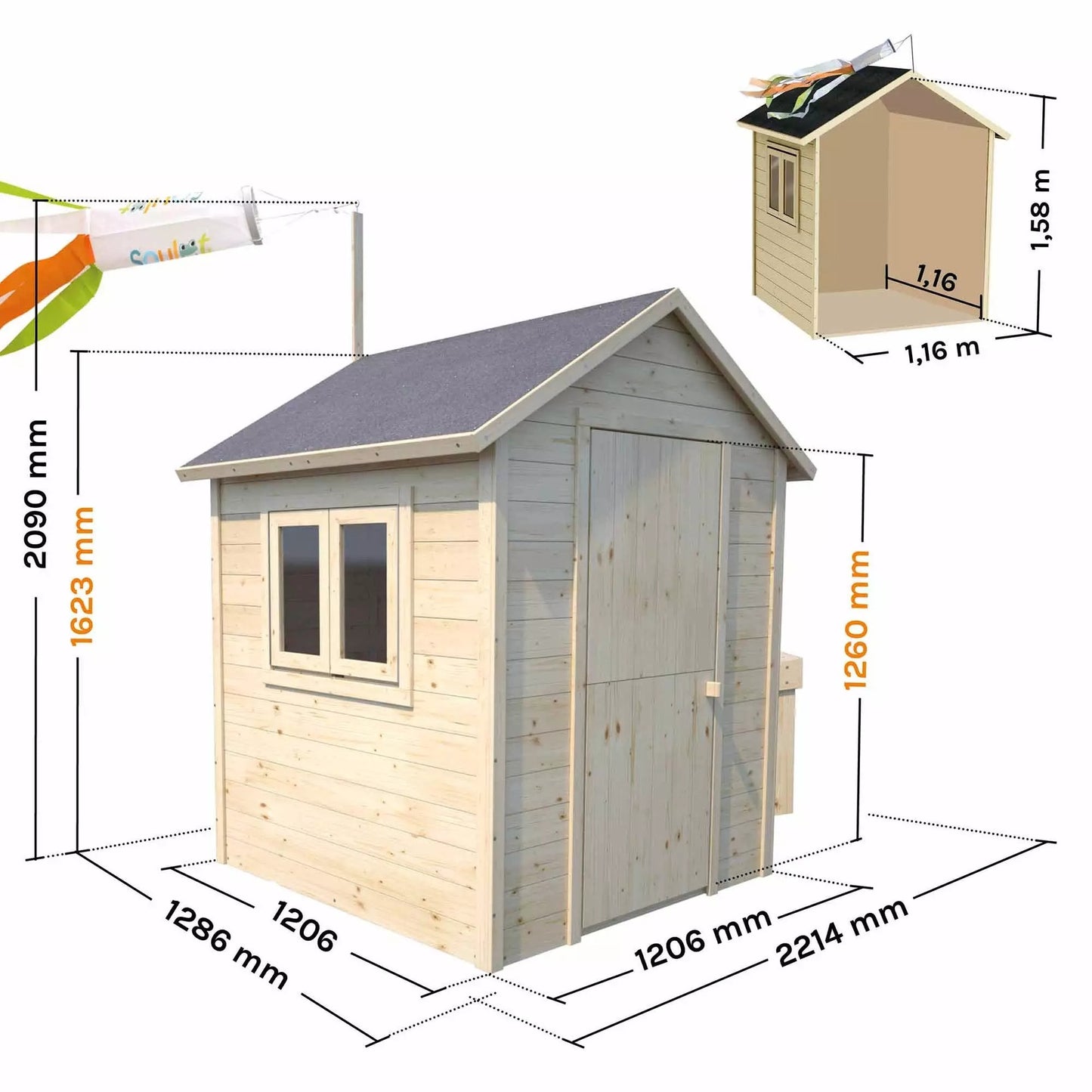 Casita infantil de madera con cocina Jasmine Soulet