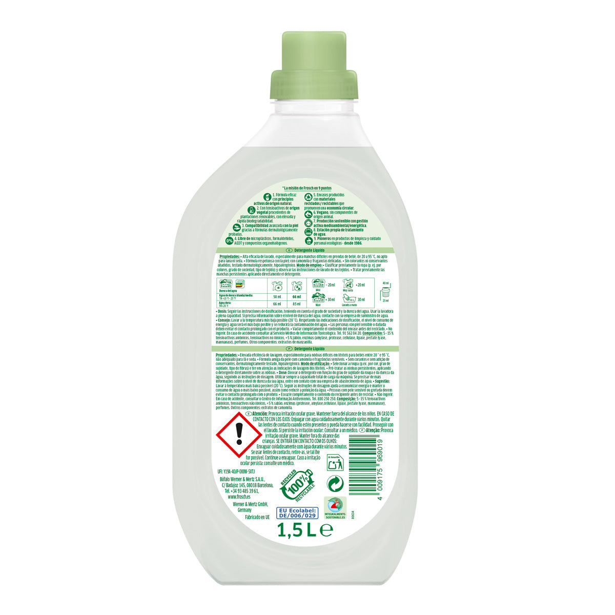 Baby detergente, Frosch, 1500 ml