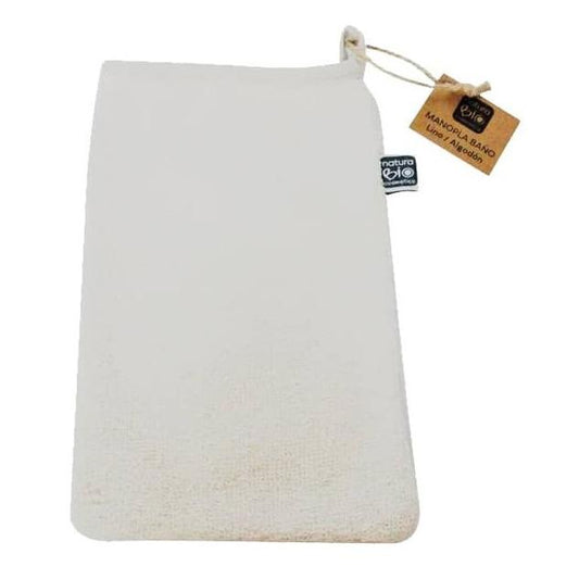 Manopla baño de lino y algodón NaturaBio Cosmetics