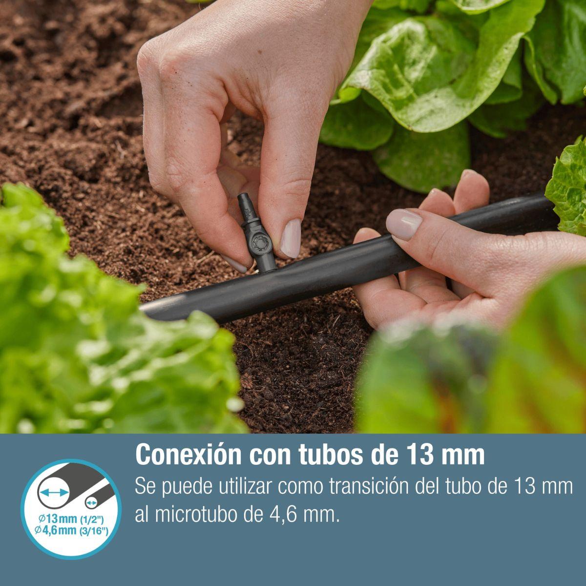 Conector 4.6 mm (3/16") x10 Microdripsystem Gardena