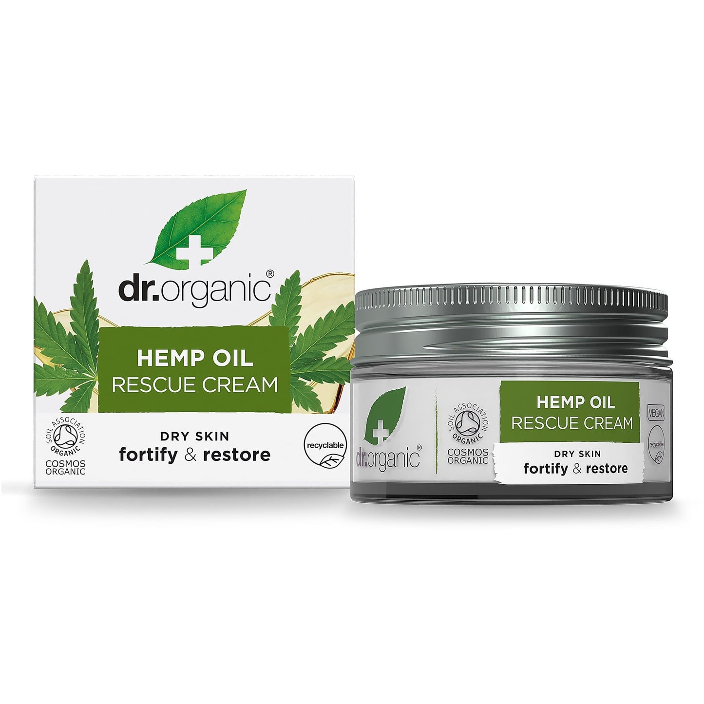 Crema reparadora 24 horas aceite de cáñamo Dr. Organic 50ml
