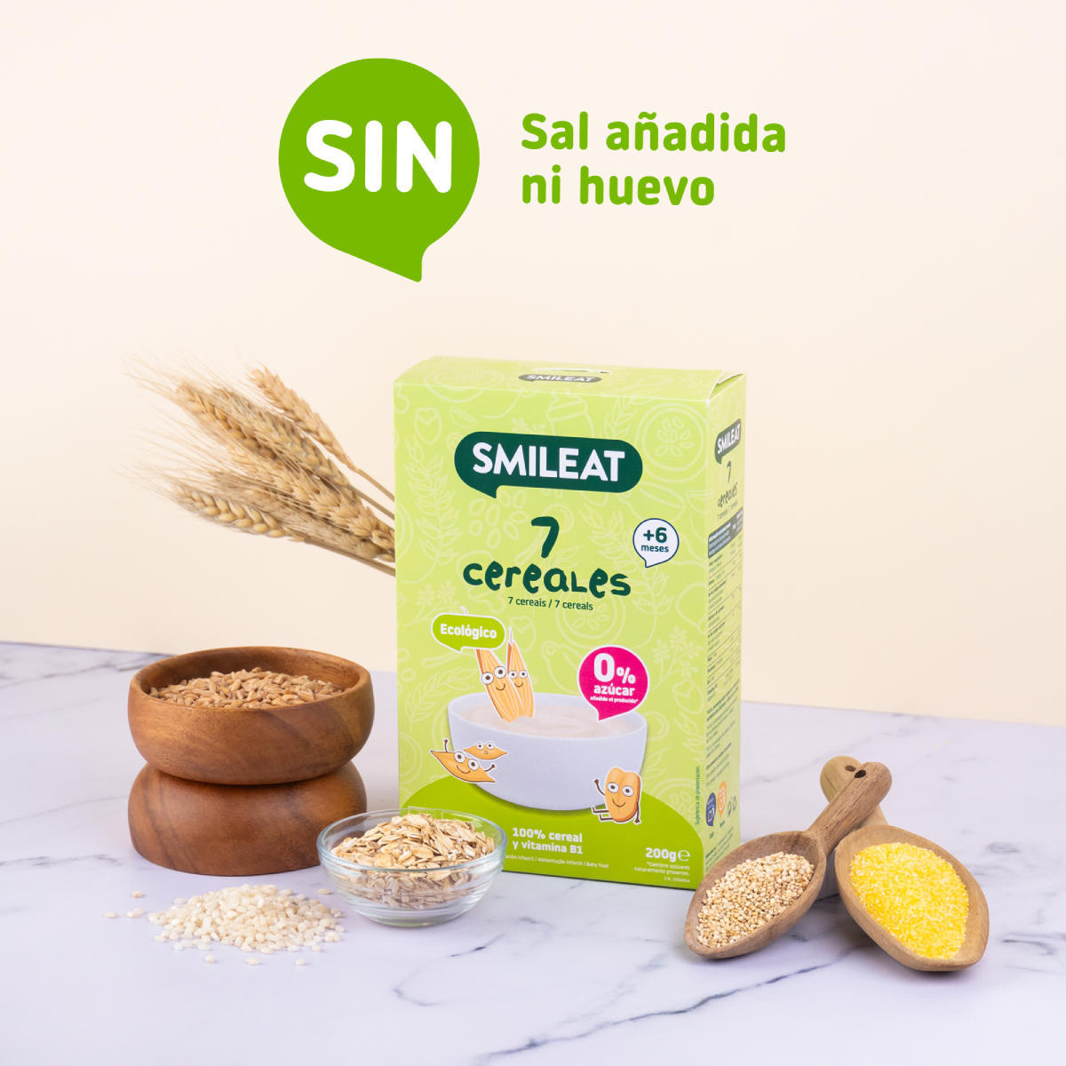 Papilla de 7 Cereales Eco Smileat 200 g