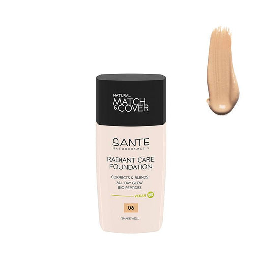 Maquillaje fluido radiant care 06 Warm beige, Sante 30 ml