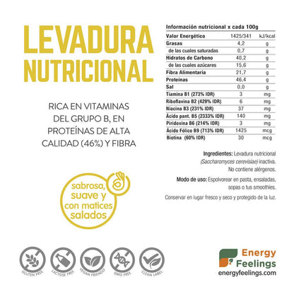 Levadura Nutricional Bland en copos Energy Feelings 1 Kg