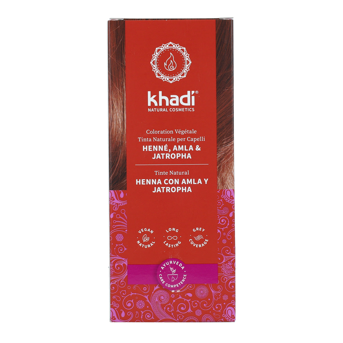 Henna natural Amla y Jatropha Khadi