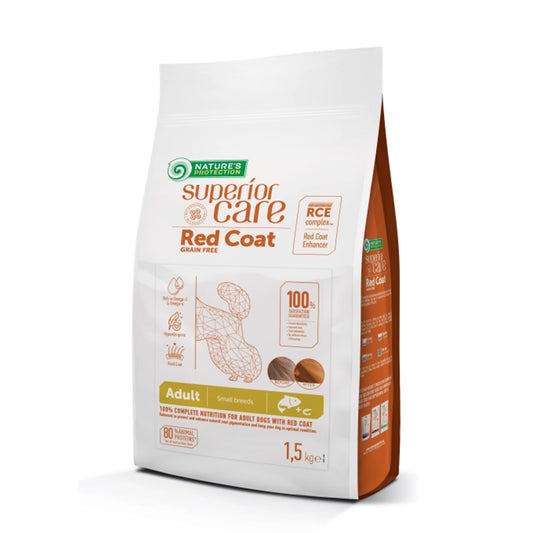Nature's Protection Red Dog Pienso grain free Salmón adulto razas pequeñas 1,5 Kg
