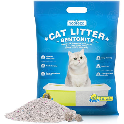 Arena aglomerante de bentonita para gatos aroma limón Nobleza 6 L