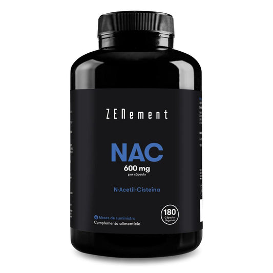 NAC N-Acetil-Cisteína, 600 mg Zenement, 180 comprimidos veganos