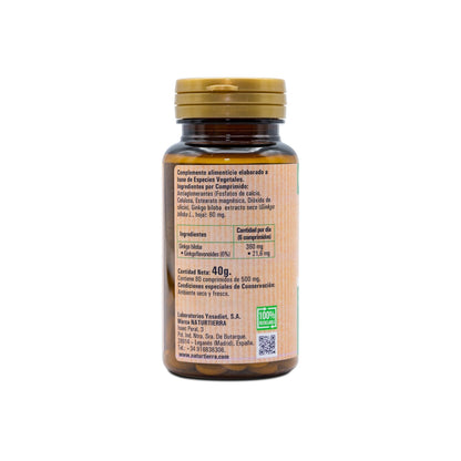 Ginko biloba, 80 comprimidos. NaturTierra