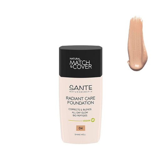 Maquillaje fluido radiant care 04 Rose amber, Sante 30 ml