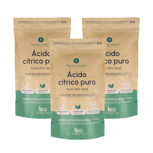 Pack 3xÁcido cítrico Planeta Huerto 1 Kg