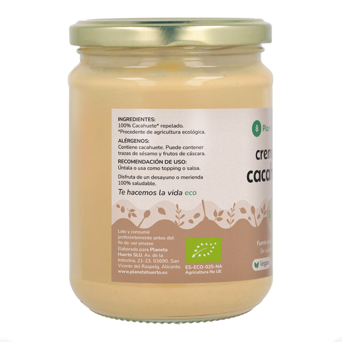 Crema de Cacahuetes ECO Planeta Huerto 700 g