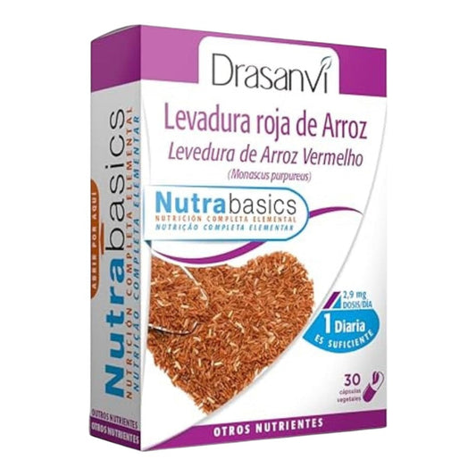 Levadura Roja de Arroz (2,9 mg Monacolina K) 30 Cápsulas Nutrabasics Drasanvi