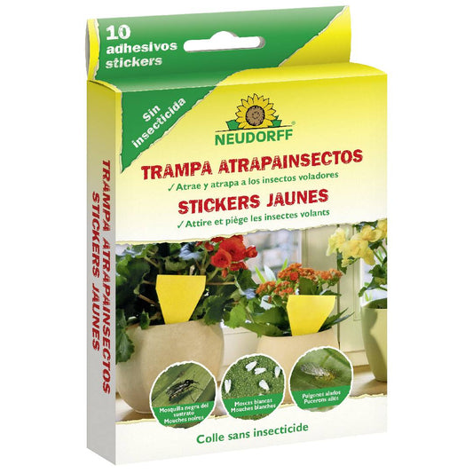 Trampa cromática Atrapainsectos macetas 10 ud Neudorff