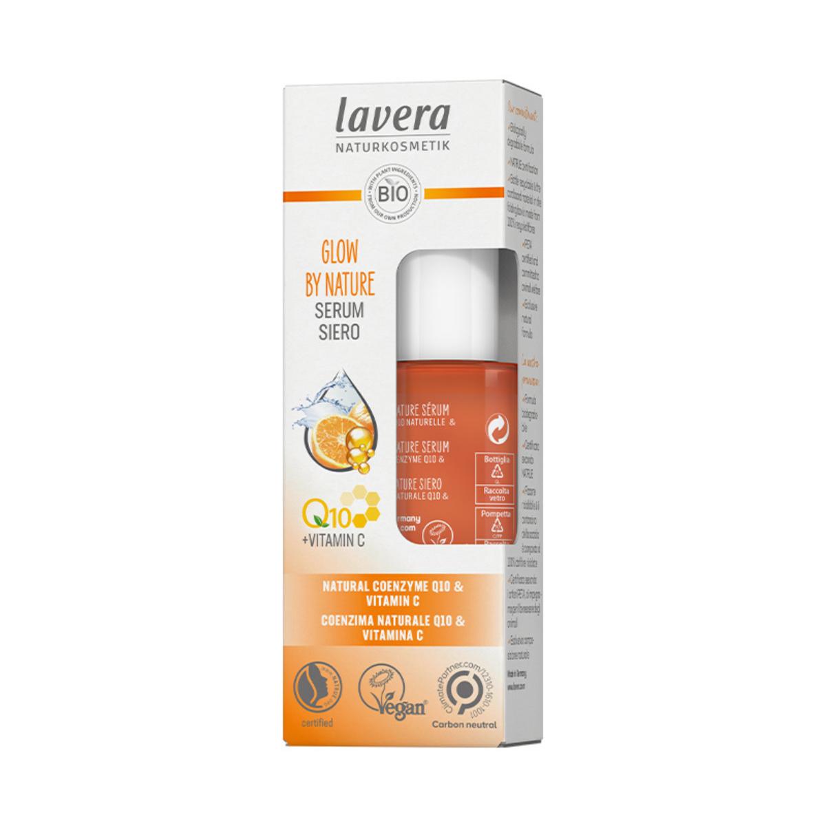 Sérum facial Q10 VIt C glow by nature, Lavera 30 ml