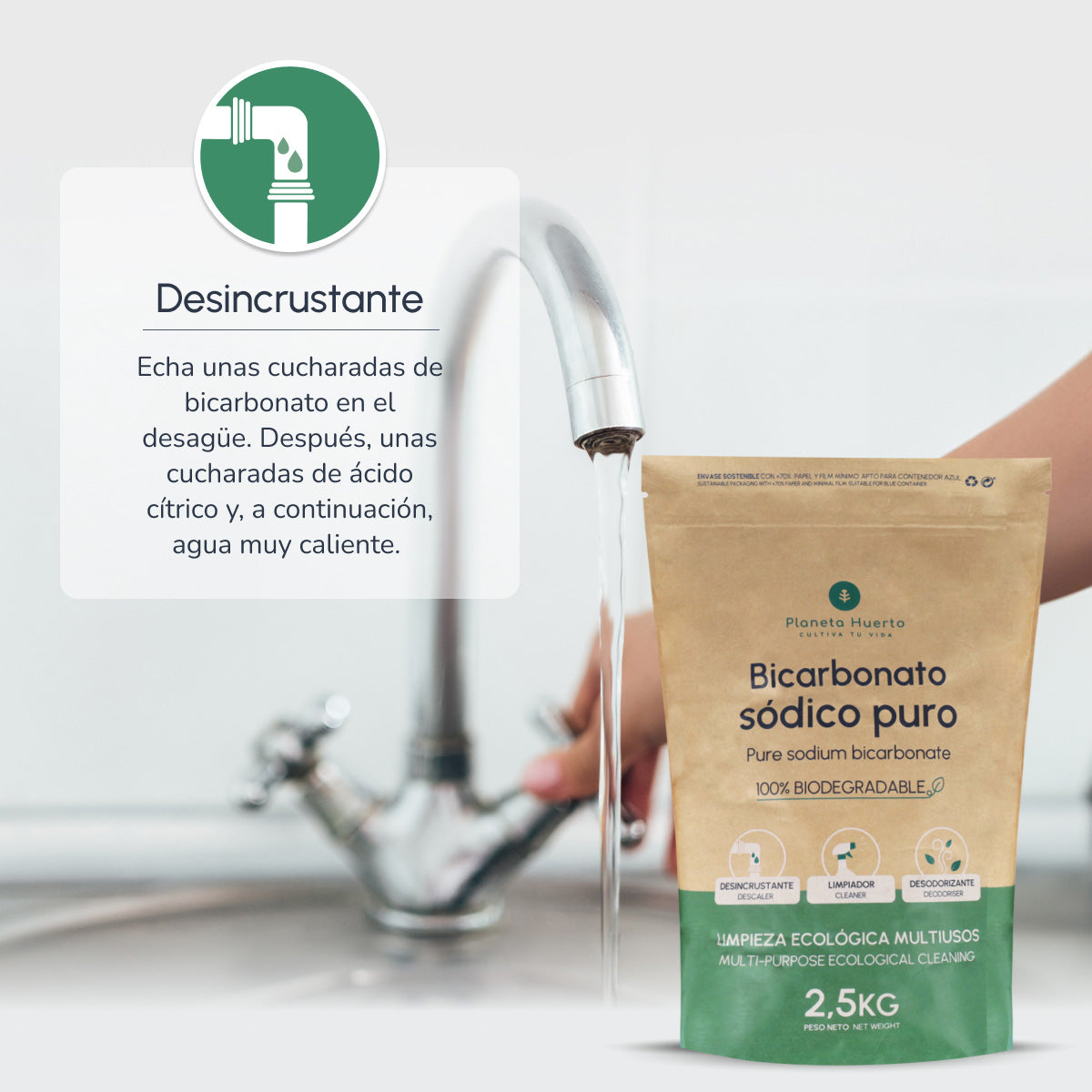 Pack 3xBicarbonato sódico Planeta Huerto 2,5 Kg