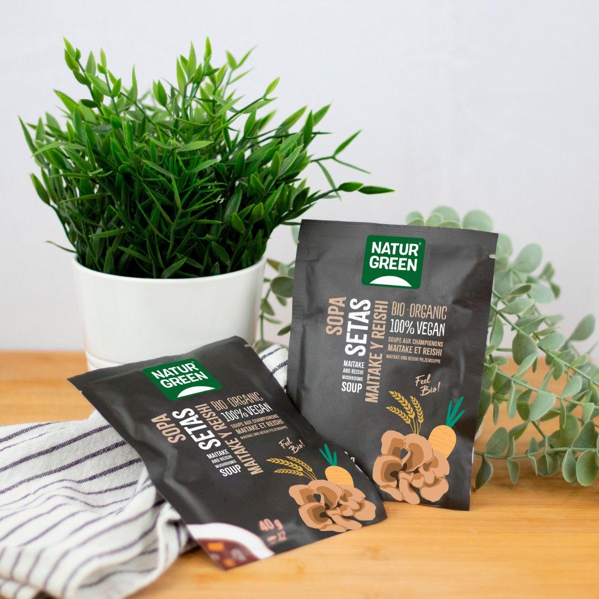 Sopa de Setas Maitake y Reishi Bio Naturgreen 40 g