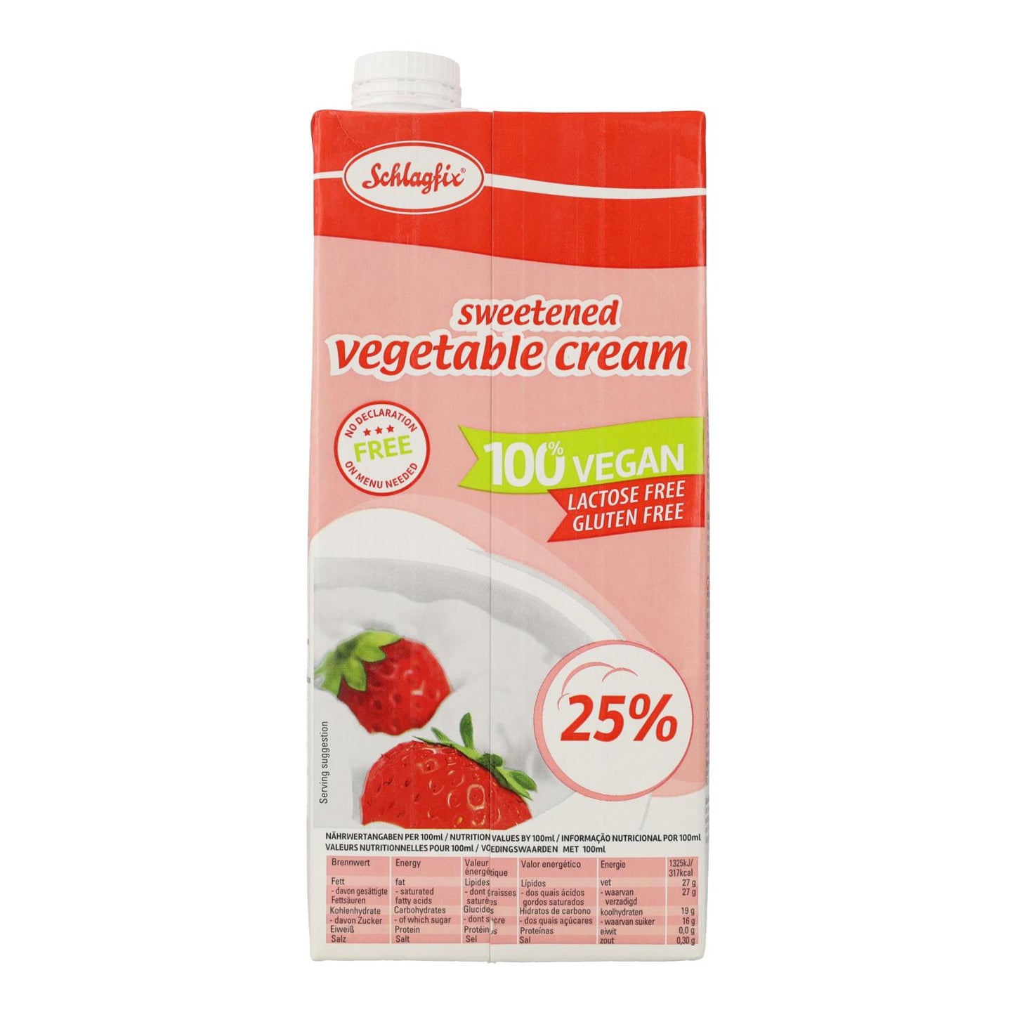 Nata Vegetal Dulce para montar y cocinar Schlagfix 1 L