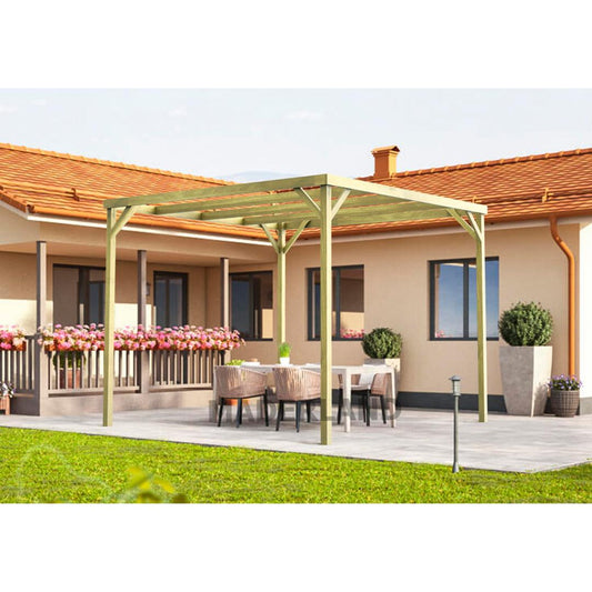 Pérgola madera maciza Mataró Maderland