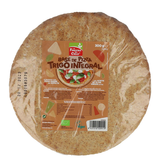 Base para Pizza Integral de Trigo Ecológica (2 bases) La Finestra sul Cielo 300 g