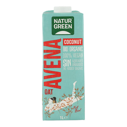 Pack 6 uds Bebida de Avena y Coco Bio NaturGreen 1 L