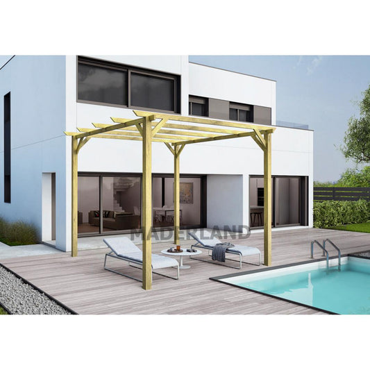 Pérgola madera maciza León Maderland