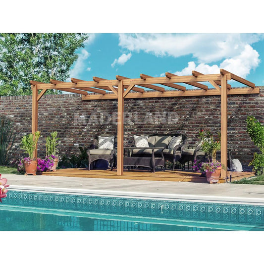 Pérgola madera adosada Palma Maderland