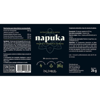 Napuka Adaptógenos Mix Paleobull 30 cáps