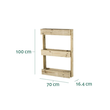 Jardín vertical pared Stand Line Wall 3 Bandejas Hortalia